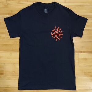 FOUREYES iiii Clothing BDSM Anime T-Shirt With Back Print Size Small Spencer's